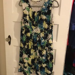 Multicolored/green/blue dress